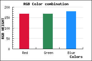 rgb background color #A8A8B4 mixer