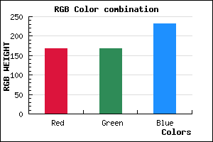 rgb background color #A8A8E8 mixer