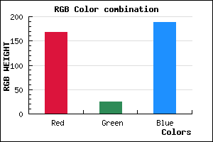rgb background color #A819BD mixer