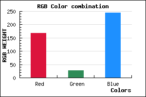 rgb background color #A81BF5 mixer