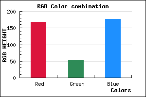 rgb background color #A834B0 mixer