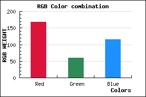 rgb background color #A83C74 mixer