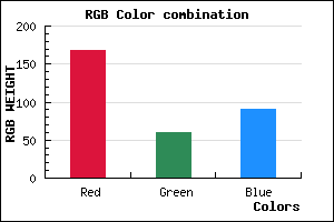 rgb background color #A83C5B mixer