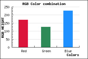 rgb background color #A97EE2 mixer