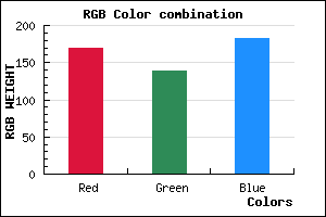 rgb background color #A98BB7 mixer