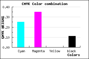 #A992E2 color CMYK mixer