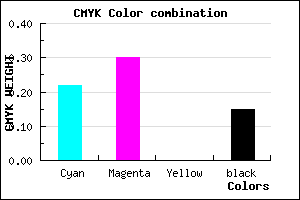 #A998DA color CMYK mixer