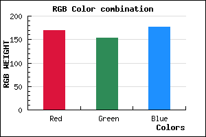 rgb background color #A99AB0 mixer