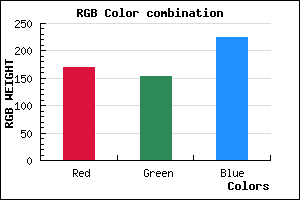 rgb background color #A99AE0 mixer