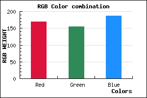rgb background color #A99BBB mixer