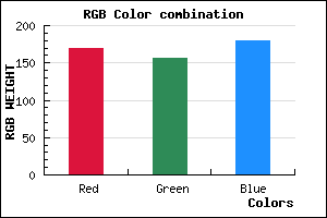rgb background color #A99CB4 mixer