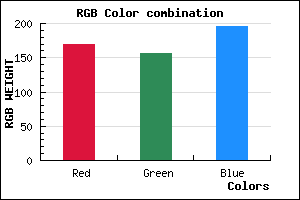 rgb background color #A99CC4 mixer