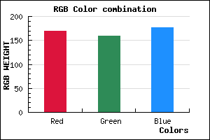 rgb background color #A99FB1 mixer