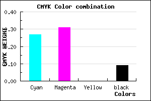 #A9A1E9 color CMYK mixer