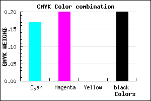 #A9A3CB color CMYK mixer