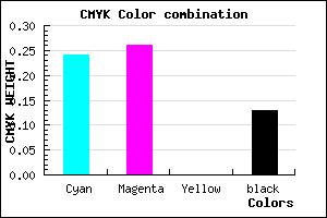 #A9A5DF color CMYK mixer