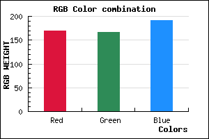 rgb background color #A9A7BF mixer