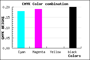 #A9A7CD color CMYK mixer