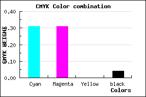 #A9A9F5 color CMYK mixer