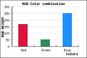 rgb background color #A935FB mixer