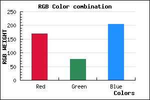 rgb background color #A94CCC mixer