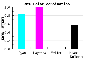 #11006A color CMYK mixer