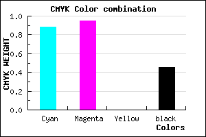 #11078D color CMYK mixer