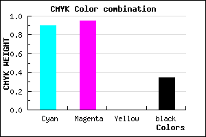 #1109A9 color CMYK mixer