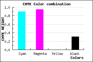 #1109AF color CMYK mixer
