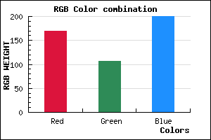 rgb background color #AA6AC8 mixer
