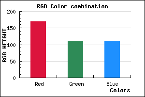 rgb background color #AA6F6F mixer