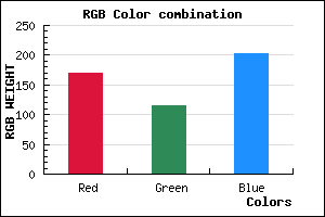 rgb background color #AA73CB mixer
