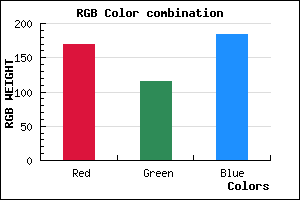 rgb background color #AA74B8 mixer