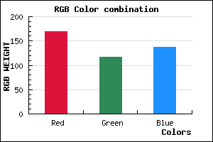rgb background color #AA7589 mixer