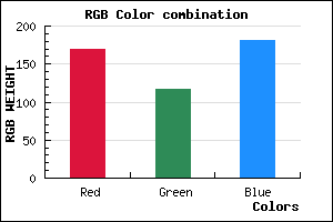 rgb background color #AA75B5 mixer