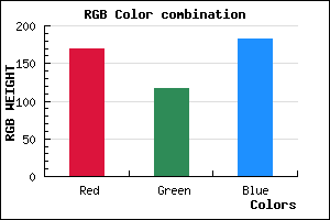 rgb background color #AA75B6 mixer