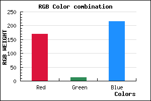 rgb background color #AA0CD8 mixer