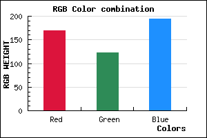 rgb background color #AA7AC2 mixer
