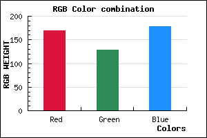 rgb background color #AA80B2 mixer
