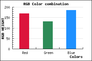 rgb background color #AA83B9 mixer