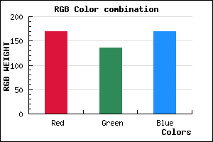 rgb background color #AA88A9 mixer
