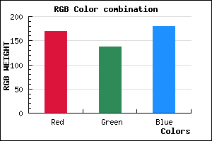 rgb background color #AA89B3 mixer