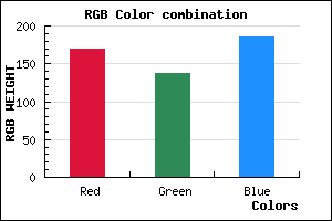 rgb background color #AA89B9 mixer