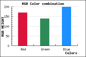 rgb background color #AA8AC6 mixer