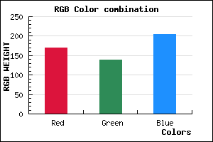 rgb background color #AA8ACC mixer
