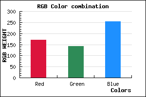 rgb background color #AA8EFF mixer