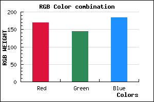 rgb background color #AA90B8 mixer