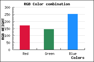 rgb background color #AA90FC mixer