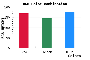 rgb background color #AA91B1 mixer