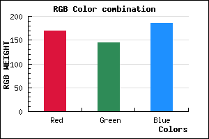 rgb background color #AA91B9 mixer